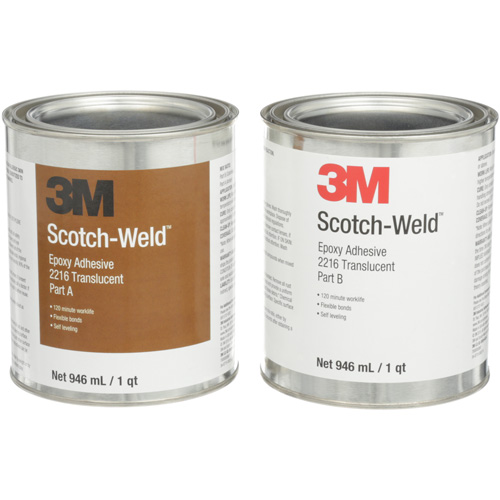 Scotch-Weld Adhesive, 32 fl. oz., Kit, Two-Part, Translucent Fastek