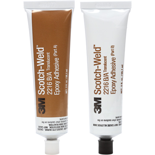 Scotch-Weld Adhesive, 2 fl. oz., Kit, Two-Part, Translucent Fastek