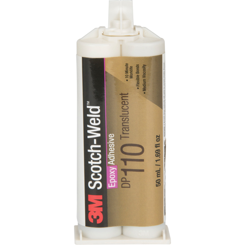 Scotch-Weld Adhesive, 1.64 fl. oz., Dual Cartridge, Two-Part, Clear Fastek