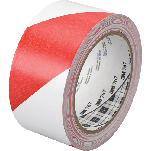 Ruban de signalisation de danger 767, 50,8 mm (2") x 33 m (108'), Rouge/Blanc Fastek