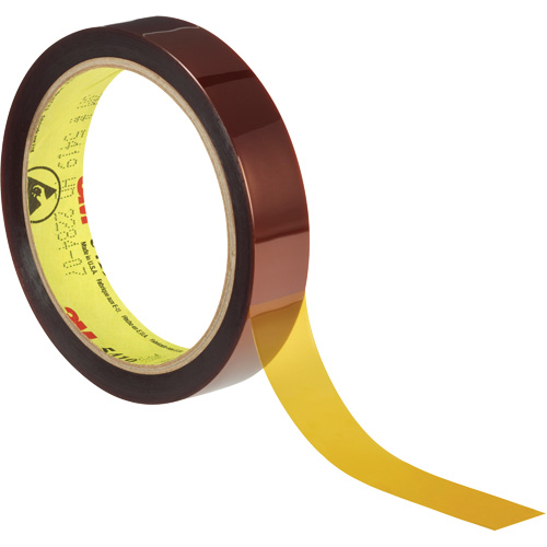 Ruban &agrave; base de polyimide produisant peu de statique 5419, 12,7 mm (1/2") x 33 m (108'), Brun Fastek