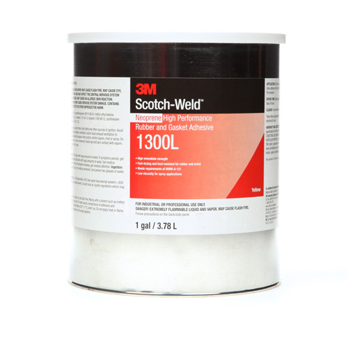 High-Performance Rubber & Gasket Adhesive, Gallon, Yellow Fastek