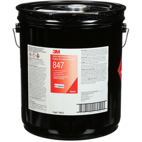 Scotch-Weld High-Performance Rubber & Gasket Adhesive, Pail, Brown Fastek