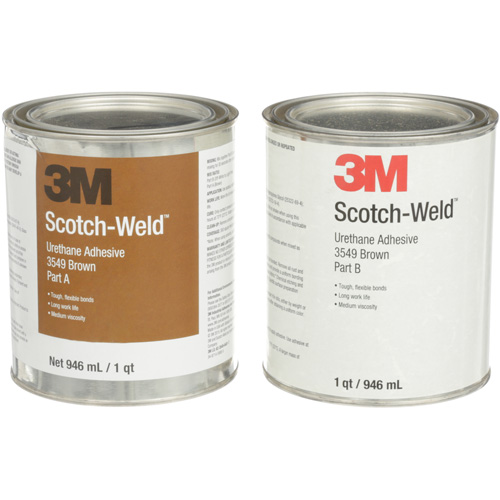 Scotch-Weld Urethane Adhesive 3549, 64 fl. oz., Can, Brown Fastek