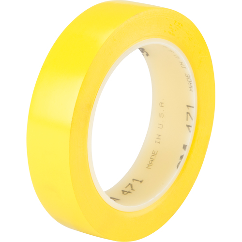 471 Vinyl Tape, 25.4 mm (1") W x 32.9 m (108') L, 5.3 mils, Yellow Fastek