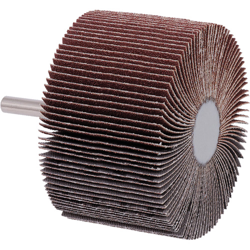 Mounted Flap Wheel, A80 Grit, 3" x 2" x 1/4" Fastek