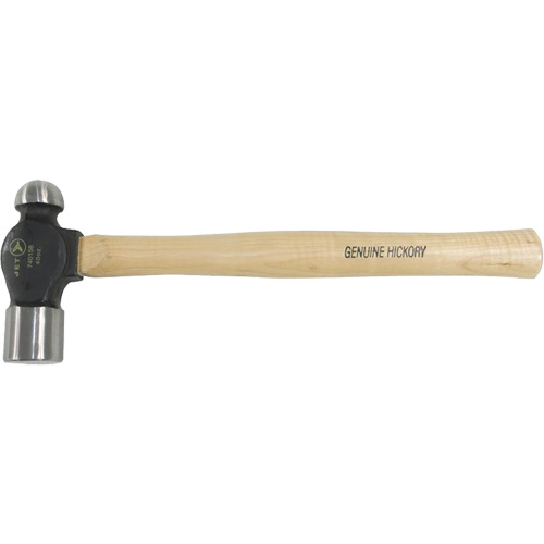 BP-40H Ball Pein Hammer with Hickory Handle, 40 oz. Head Weight, Plain Face, Wood Handle Fastek