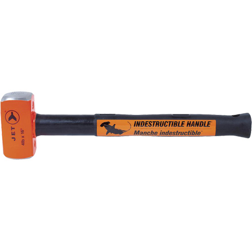 USH-416 Super Heavy-Duty Indestructible Handle Sledge Hammer, 4 lbs., 16", Solid Steel Handle Fastek