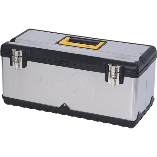 JPSTB-22 Stainless Steel Hand Tool Box, 11" D x 22-1/2" W x 10-3/4" H, Black/Grey Fastek