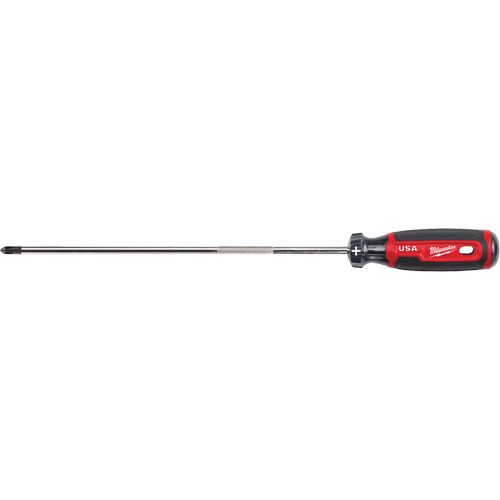 Phillips Screwdriver, #2 Tip, Round, 363 mm L, Cushion Grip Handle Fastek