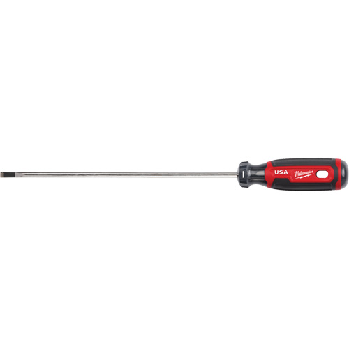 Cabinet Screwdriver, 3/16" Tip, Round, 279 mm L, Cushion Grip Handle Fastek