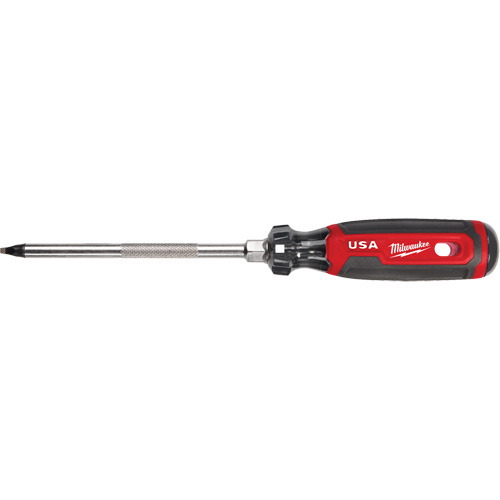 Square Screwdriver, #3 Tip, Round, 279 mm L, Cushion Grip Handle Fastek