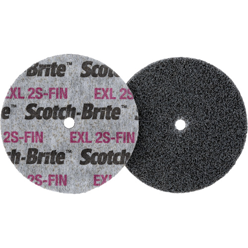 Meule homog&egrave;ne Scotch-Brite EXL, 3" x 1/2", Arbre de 1/4" Fastek