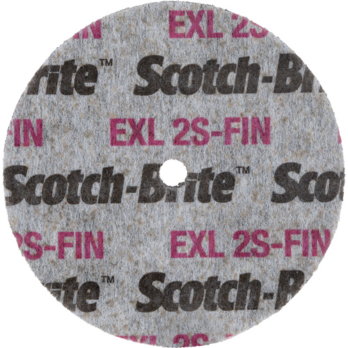 Meule homog&egrave;ne Scotch-Brite EXL, 3" x 1/2", Arbre de 1/4" Fastek