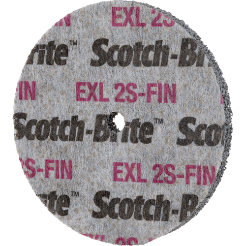 Meule homog&egrave;ne Scotch-Brite EXL, 3" x 1/2", Arbre de 1/4" Fastek