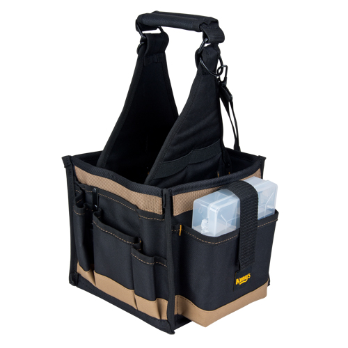 Porte-outils, Toile, 25 pochettes, Noir Fastek