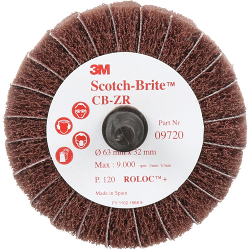 Disque combin&eacute; Scotch-Brite, 2-1/2" dia., Grain 120, Oxyde d'aluminium Fastek
