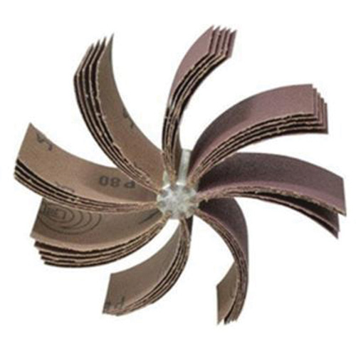 Plain Flap B-830 Bore Polisher, Aluminum Oxide, 80 Grit, 6-3/4" x 1-1/2" x Fastek