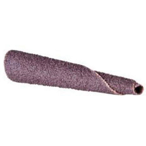 Cartouche de bande abrasive conique ALO, 100 Grain, 5/16" dia., Oxyde d'aluminium, 1-1/2" lo, 1/4" Dimension de l'arbre Fastek