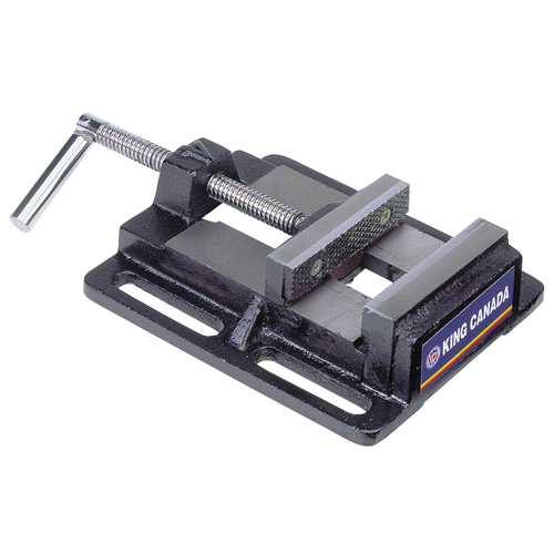 Drill Press Vise, 6" Jaw Width, 0" Throat Depth, Bench Mount Base Fastek