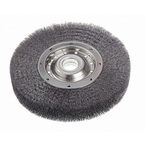 Brosses rotatives &agrave; fils cr&ecirc;p&eacute;s - Face large, 10" dia., Fils 0,0118", Arbre 2" Fastek