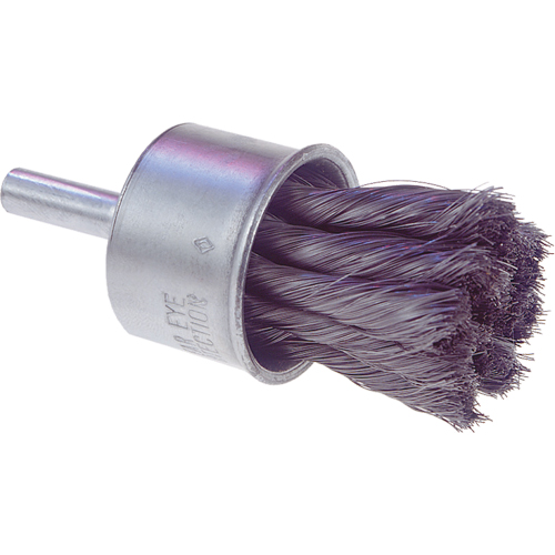 Knot Wire End Brush, 1/2" Dia., 0.0104" Wire Dia., 1/4" Shank Fastek