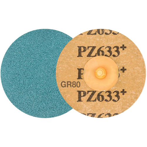 TWIST TOPCUT Sanding Disc, 3" Dia., 80 Grit, Zirconium Fastek