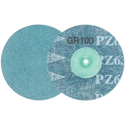 TWIST TOPCUT Sanding Disc, 3" Dia., 100 Grit, Zirconium Fastek