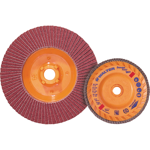 Enduro-Flex Stainless Flap Disc, 4-1/2" x 5/8"-11, Type 27, 40 Grit, Zirconia Alumina Fastek