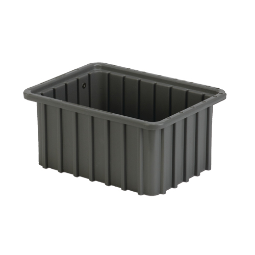 Contenant Divider Box, Poly&eacute;thyl&egrave;ne, 9,8" la x 7,3" p x 5" h, Gris Fastek
