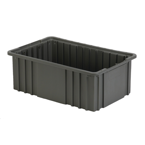 Contenant Divider Box, Poly&eacute;thyl&egrave;ne, 15,5" la x 9,9" p x 6" h, Gris Fastek