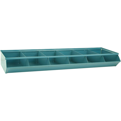 Bacs sectionnels superposables, Cap. 100 lb, 37" la x 12" p x 4-1/2" h, Bleu Fastek