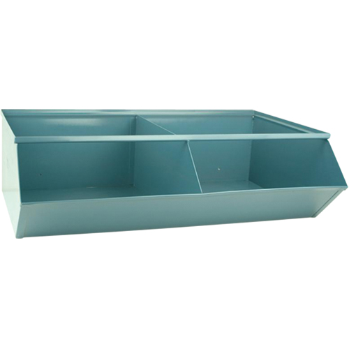 Bacs sectionnels superposables, Cap. 100 lb, 37" la x 24" p x 11" h, Bleu Fastek