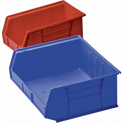 Bac en plastique, 8-1/4" la, 9" h x 18" p, Bleu Fastek