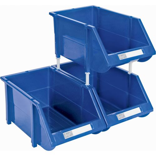 Stack & Hang Bin, 4-13/16" W x 3-3/16" H x 7-1/8" D, Blue Fastek