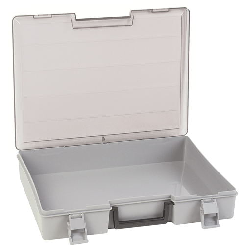 Compartment Case, Plastic, 15-1/2" W x 11-3/4" D x 2-1/2" H, Grey Fastek