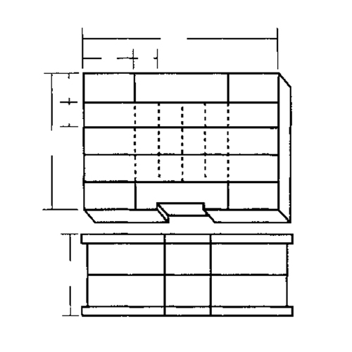 Compartment Case, Plastic, 48 Slots, 15-1/2" W x 11-3/4" D x 5" H, Grey Fastek