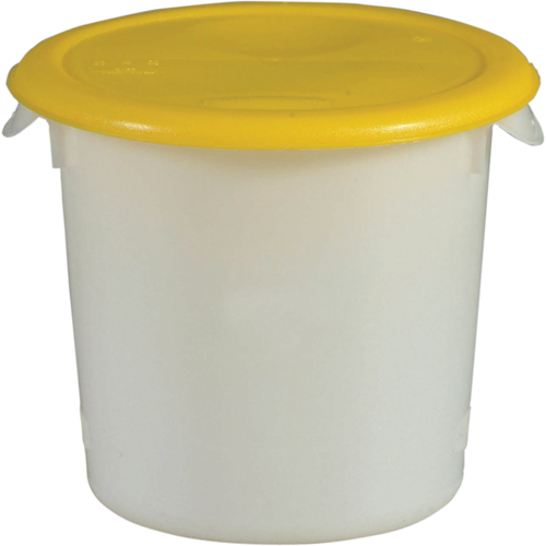 Round Storage Containers, 7-4/5" H x 8-1/2" D, 3.79 L Capacity, White Fastek