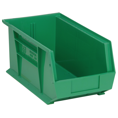 Ultra Stack & Hang Bin, 8-1/4" W x 7" H x 14-3/4" D, Green Fastek