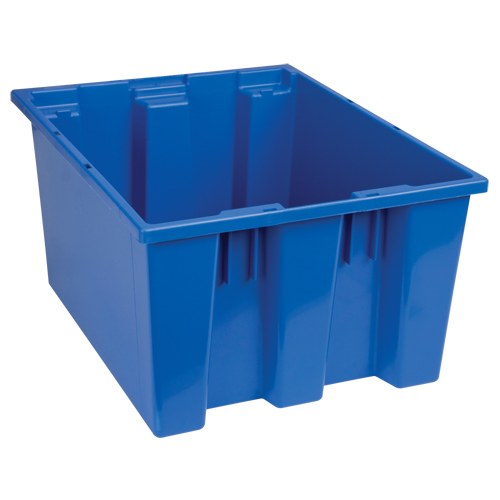 Stack & Nest Totes, 10" x 19.5" x 15.5", Blue Fastek