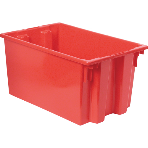 Stack & Nest Totes, 12" x 23.5" x 15.5", Red Fastek