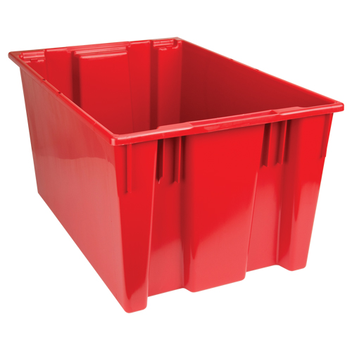 Stack & Nest Totes, 15" x 29.5" x 19.5", Red Fastek