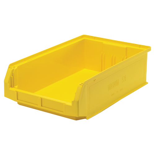 Giant Stacking Containers, 12.375" W x 19.75" D x 5.875" H, Yellow Fastek