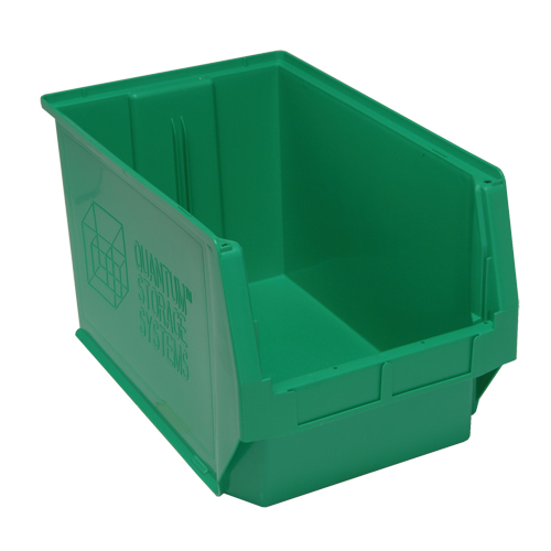 Giant Stacking Containers, 12.375" W x 19.75" D x 11.875" H, Green Fastek
