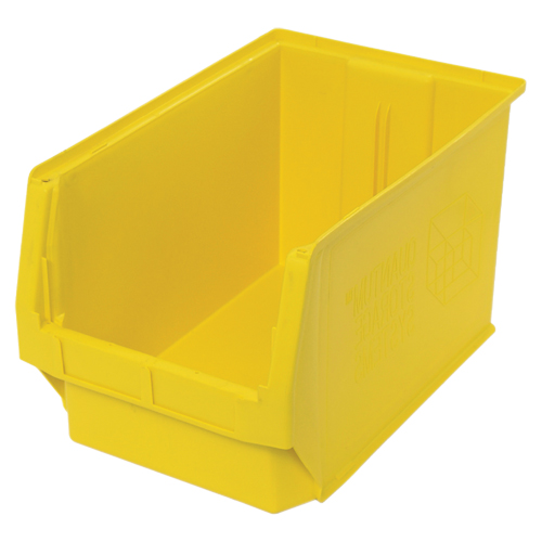 Contenants g&eacute;ants empilables, 12,375" la x 19,75" p x 11,875" h, Jaune Fastek