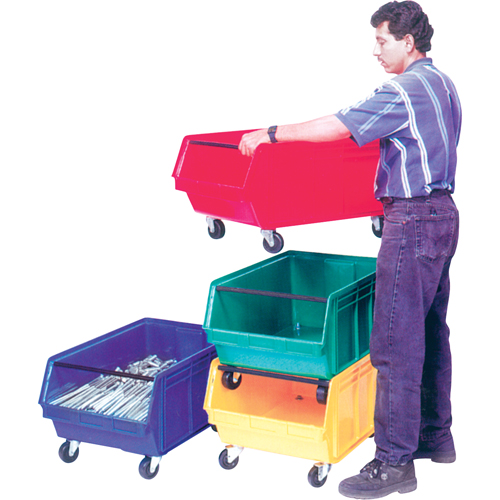 Mobile Giant Stacking Bin, 11-7/8" H x 18-3/8" W x 29" D, 150 lbs. Capacity, Red Fastek