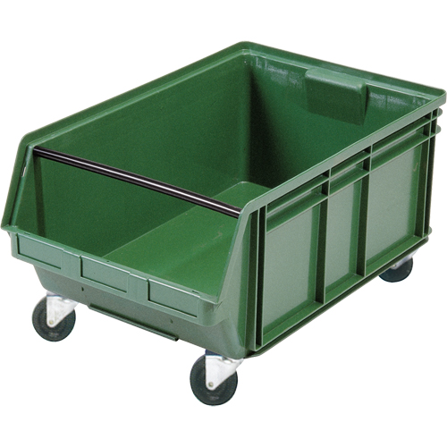 Mobile Giant Stacking Bin, 11-7/8" H x 18-3/8" W x 29" D, 150 lbs. Capacity, Green Fastek
