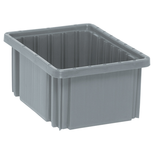 Contenants Divider Box, Plastique, 10,9" la x 8,3" p x 5" h, Gris Fastek