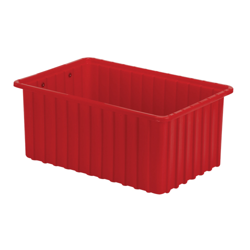 Divider Box&reg; Containers, Polyethylene, 16.5" W x 10.9" D x 7" H, Red Fastek