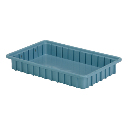 Contenants Divider Box, Poly&eacute;thyl&egrave;ne, 16,5" la x 10,9" p x 2,5" h, Bleu p&acirc;le Fastek